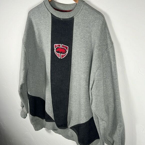 🔥 Vintage ECKO UNLIMITED Heavy Thick Embroidered Crewneck Sweatshirt - Sz 2XL - Picture 5 of 12